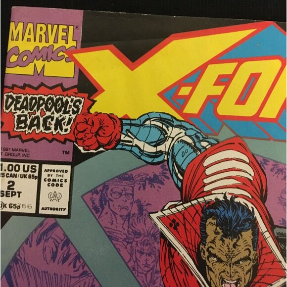 X-Force Vol. 1 #2- 2nd Appearance of Deadpool Vtg. 1991 with Art by Rob Liefeld - Picture 2 of 9